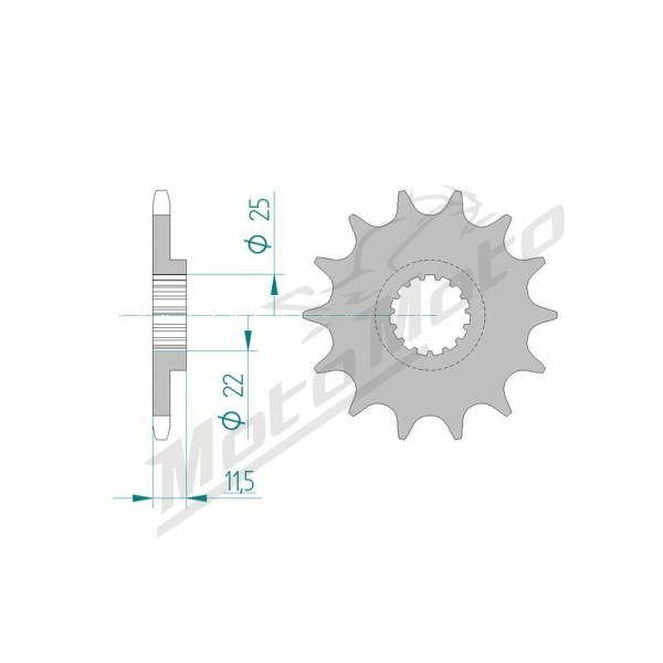AFAM plieninė standartinė priekinė žvaigždutė 73303 - 520 13-17 dantukų KTM / HUSQVARNA / GAS GAS / CF MOTO 350-990cc 88-25