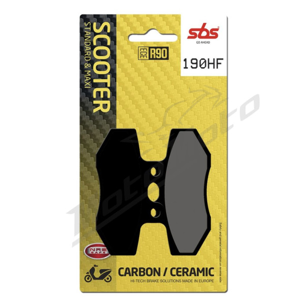 SBS 190HF Street Ceramic Organic Brake Pads MBK / Yamaha 125cc 05-12