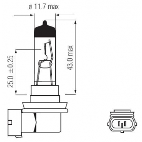 Light bulb BOSMA H8 PGJ19-1 12V/35W