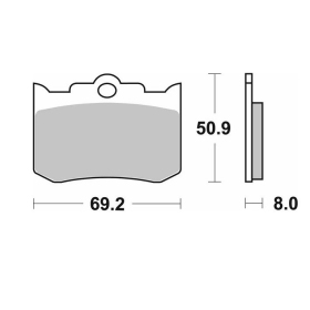 Sbs brake pads front kh216/3 street performance (excel) sinter Indian Chief / Scout / Spirit 02-04