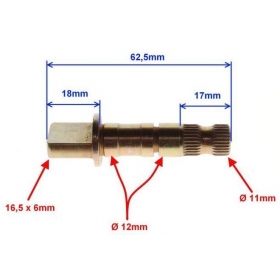 Rear brake cable holder axle KEEWAY/ KINGWAY/ LONGJIA/ ZIPP/ ZUMICO 1pc