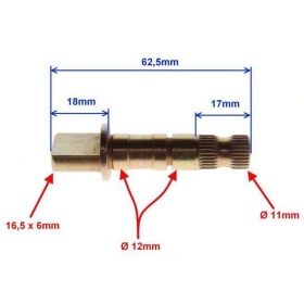 Rear brake cable holder axle KEEWAY/ KINGWAY/ LONGJIA/ ZIPP/ ZUMICO 1vnt.