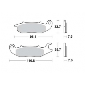 STABDŽIŲ TRINKELĖS FERODO FDB2169EF / MCB759 STANDARD ECO FRICTION