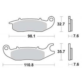 Brake pads MAXTUNED FDB2169EF / MCB759 STANDARD