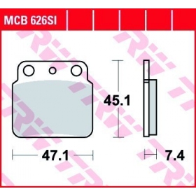 STABDŽIŲ TRINKELĖS TRW MCB626SI OFFROAD