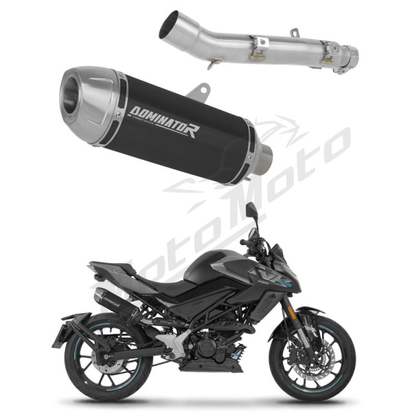Dominator Exhaust Silencer Muffler S3 BLACK + dB killer CF MOTO 125 NK 25-26
