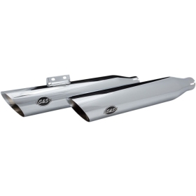 S&S CYCLE Slash Cut Race Slip-On Mufflers Harley Davidson FLFB / FLFBS 1750-1923cc 18-23