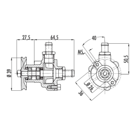 Mechanical water pump POLINI Honda Camino / PX 50cc AC 2T 1978-1991