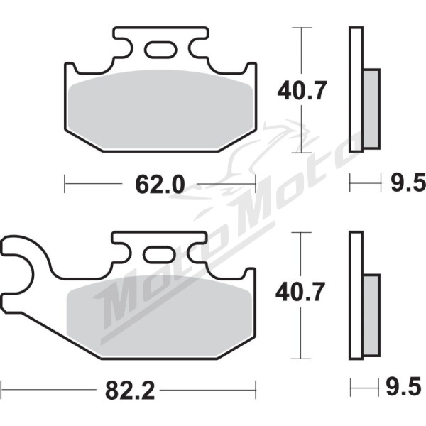 SBS SI Offroad 767SI Sintered Brake Pads Can Am / Cannondale / John Deere 250-900cc 03-24