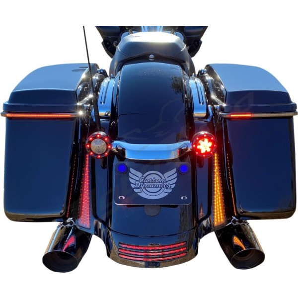 CUSTOM DYNAMICS Dual Color Fascia LED Panel Lights Harley Davidson FLHRXS / FLHX / FLHXS 1690-1868cc 14-24