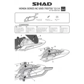 TOP CASE HOLDER HONDA INTEGRA / NC 700-750cc X/S 2012-2015