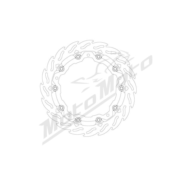 MOTO-MASTER Flame Racing Front Floating Brake Disc KTM RC / Triumph Scrambler 125/400 22-26