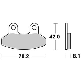 Sbs Brakepads Ceramic 178HF keraminės Laverda / SYM