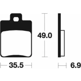 TECNIUM Scooter Organic Brake pads - ME224 Benelli / Derbi / Gilera / Lambretta / Peugeot / Piaggio / Sym / Vespa 0-500cc 92-24