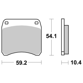 Sbs Dual Carbon Brakepads Moto Guzzi / Triumph 350-750cc 74-00