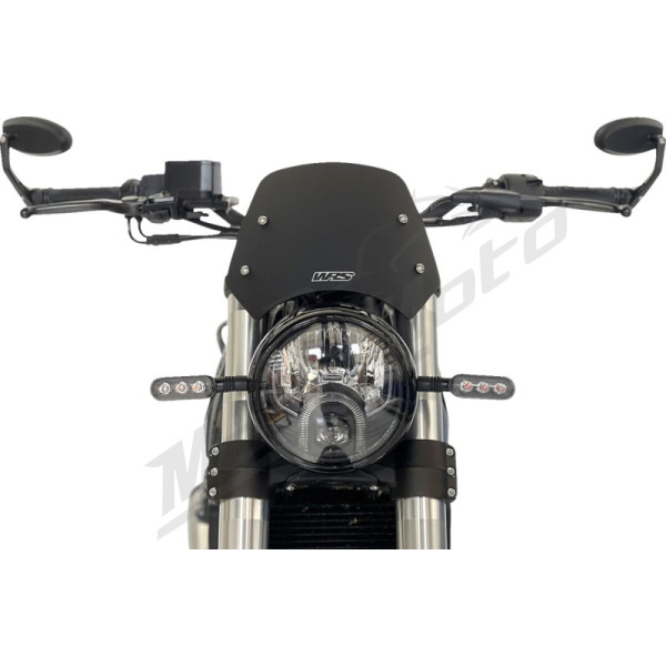 WRS SPORT Windscreen Matt Black Benelli Leoncino 500 ABS 17-23