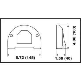Perf anods variklio tvirtinimo dalis OMC/Volvo Penta