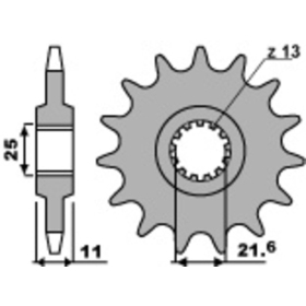 PBR Steel Standard Front Sprocket 580 - 530 YAMAHA FZ / FZ6 / FZR / FZX / GTS / YZF 600-1000cc 1985-2021