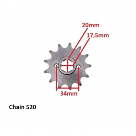 Priekinė žvaigždė ATV 250 13dantukų