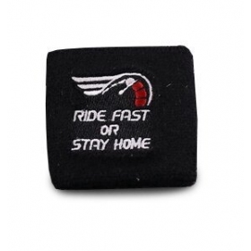  Brake reservoir cover "RIDE FAST OR STAY HOME" 1 PC.