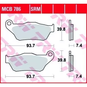 BRAKE PADS TRW MCB786SRM