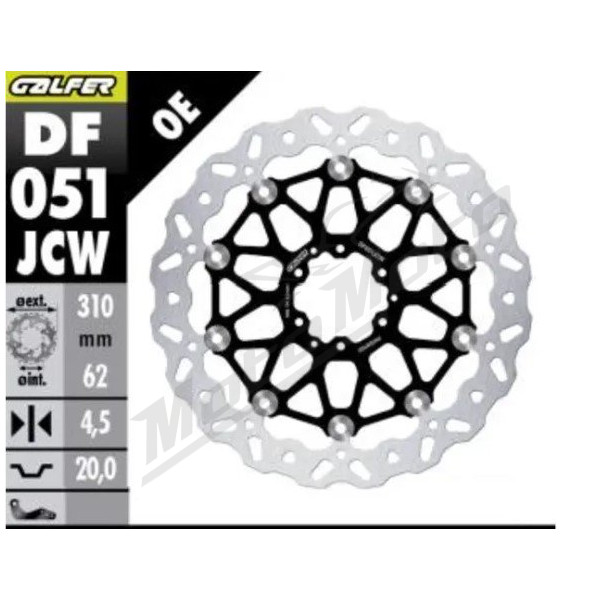 GALFER Priekinis plaukiojantis stabdžių diskas 310 mm HONDA CRF / XL 750-1100cc 16-25