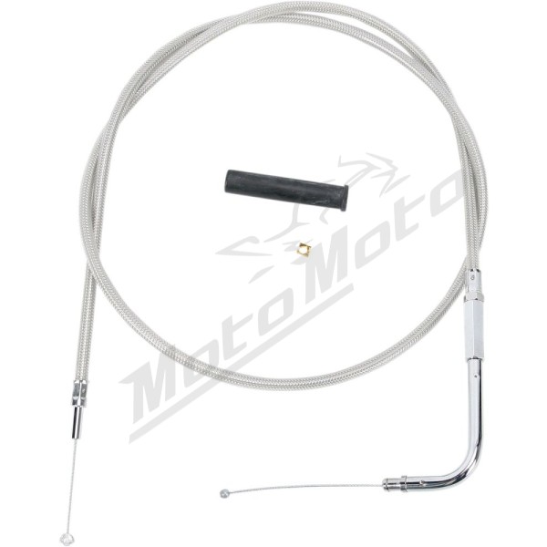 DRAG SPECIALTIES Stainless Braided Throttle Cable Harley Davidson FLD / FLHR / FLHRC / FLHRCI / FLHRI / FLHRS 1340-1800cc 96-17