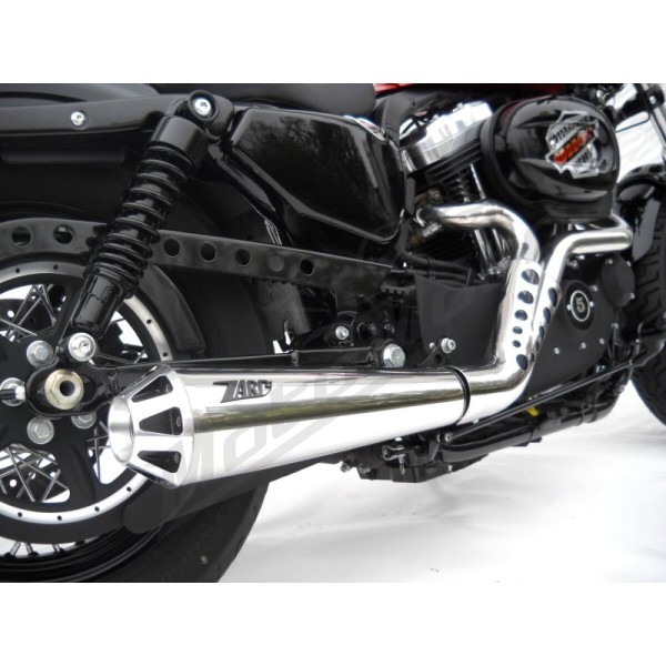ZARD CONICAL FULL KIT EXHAUST SYSTEM 2:1 Harley Davidson XL 883-1200cc 14-16