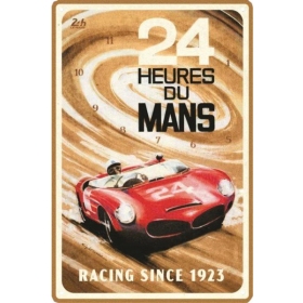 Metal tin sign 24h LE MANS RED CAR 20x30