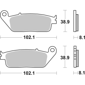 SBS HF Street Ceramic Brake Pads 183HF galinės BMW / Honda / Kymco / Suzuki / Peugeot 125-650 93-24