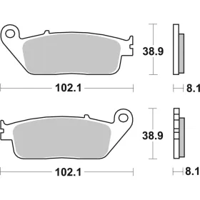 SBS HF Street Ceramic Brake Pads 183HF galinės BMW / Honda / Kymco / Suzuki / Peugeot 125-650 93-24