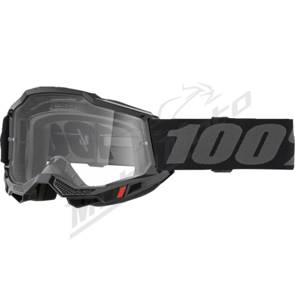 100% Accuri 2 Goggle (Clear Lens) juodi