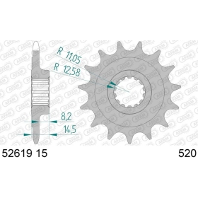 AFAM Chain Kit 520XHR2 15/43 ​​​​​​​DUCATI MONSTER 937 21-25