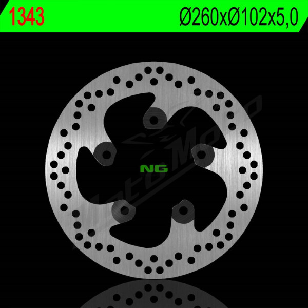 NG Rear Fixed Brake Disc 206x102x5mm Aprilia Mana 850cc 07-17