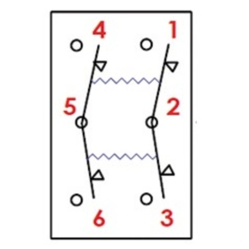 Osculati Marina R switch without toggle/LED (ON)-OFF-(ON)