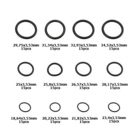 O-ring gasket set 18,64-34,52mm (12 different sizes / 180pcs)