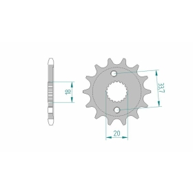 AFAM Steel Standard Front Sprocket 20212 - 428 14-15 teeth HONDA CRF / HUSQVARNA FS 150-450cc 21-22