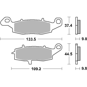 SBS KH231 Brake Pads Suzuki Intruder / Boss 1800cc 06-17
