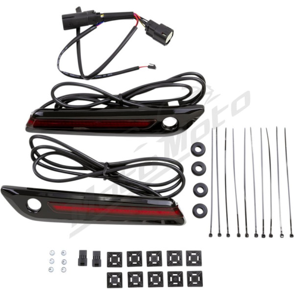 CIRO LED Saddlebag Hinge Covers Harley Davidson FLH / FLHR / FLHRSE6 1690-1923cc 14-24