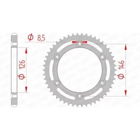 AFAM Steel Standard Rear Sprocket 428 50 teeth SUZUKI TS / DR 125 89-10