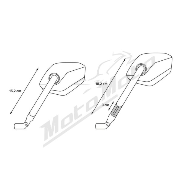 SW-MOTECH Sport Mirror Set Short Arm  BMW / Husqvarna 750-1250 12-26