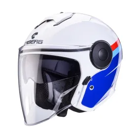 Open Jet Helmet Caberg Soho Zephyr white/blue/red