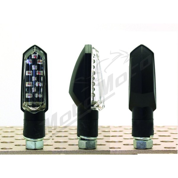 V PARTS Bud LED Indicators Black Universal 2pc.