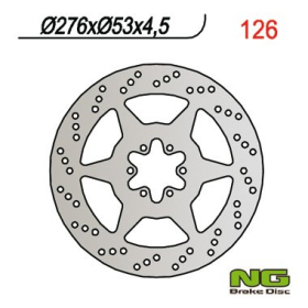 NG BRAKES Galinis fiksuotas stabdžių diskas 276mm Honda NTV 650cc 88-97