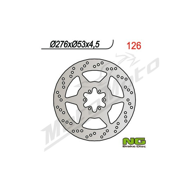 NG BRAKES Galinis fiksuotas stabdžių diskas 276mm Honda NTV 650cc 88-97