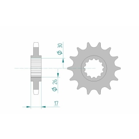 AFAM Steel Standard Front Sprocket 20603 - 530 15-17 teeth HONDA VF / VFR / CBR / VTR / CBF / CB 750-1000cc 82-16