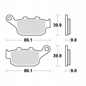 STABDŽIŲ TRINKELĖS FERODO FDB2258EF STANDARD ECO FRICTION