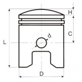 Mini moto stūmoklio komplektas Ø44 / PIN Ø12