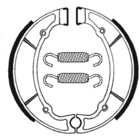 TECNIUM Street Organic Brake shoes BA064 Yamaha RD / XS 250-650cc 73-82