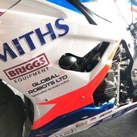 GBRACING Bullet Race kairės pusės rėmo apsauga juoda BMW S1000RR